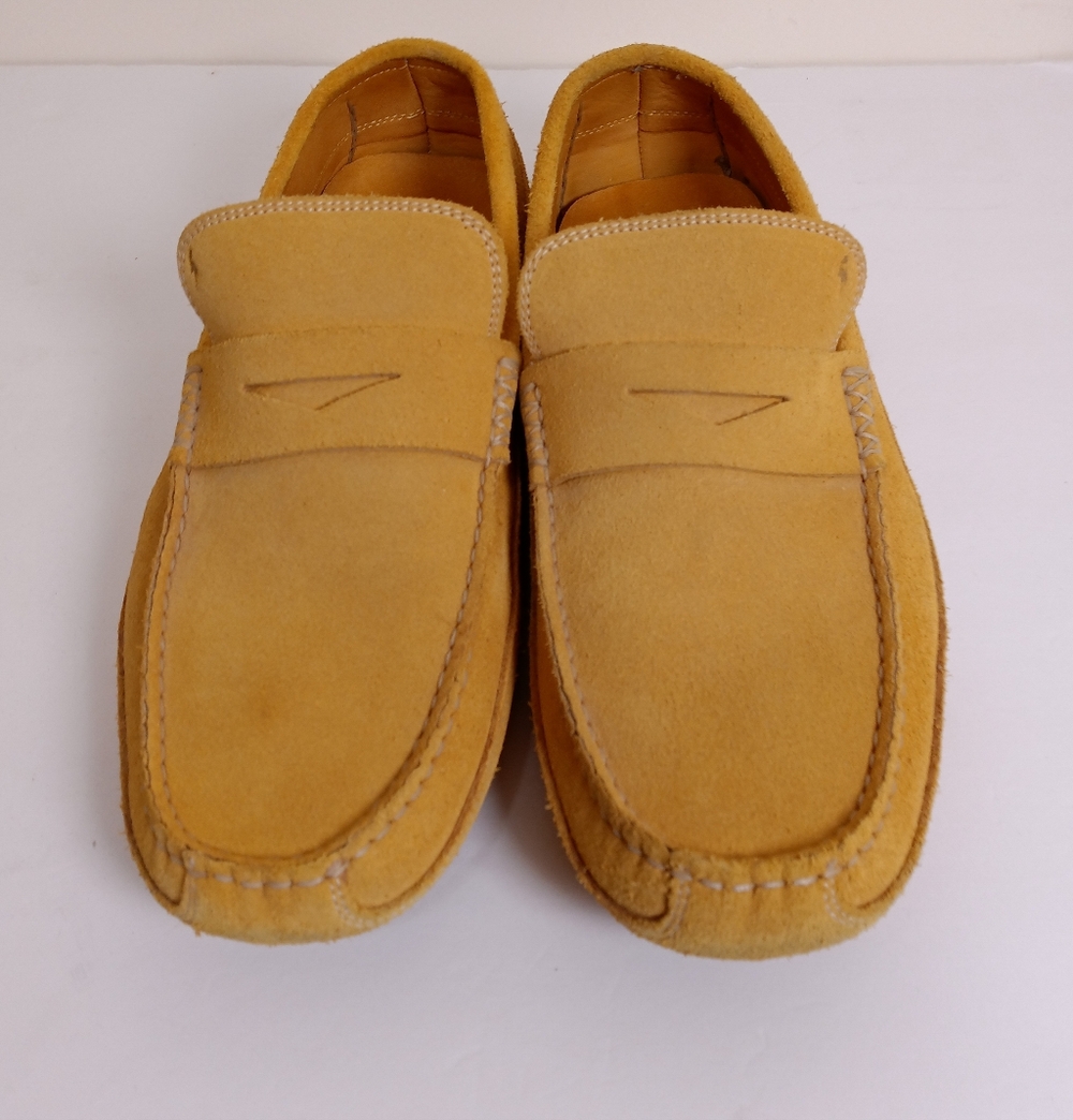 Harry's of London Yellow Suede Driving Moccasin/Penny Loafer - Picture 2 of 15